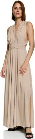 Worldclassca Abendkleid Worldclassca Abendkleid Partykleid Lang mit Schlitz Sommerkleid Maxikleid Cocktailkleid Wickelkleid Elegant Schulterfrei Ärmellos