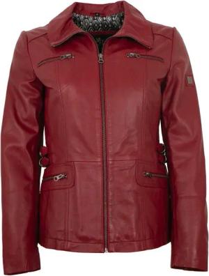 Otto Kern Lederjacke Hannah OTTO KERN - Damen Lederjacke Lammnappa rot