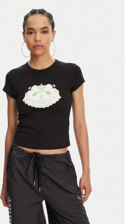 Juicy Couture T-Shirt Hibiscus JCGCT125041 Schwarz Slim Fit