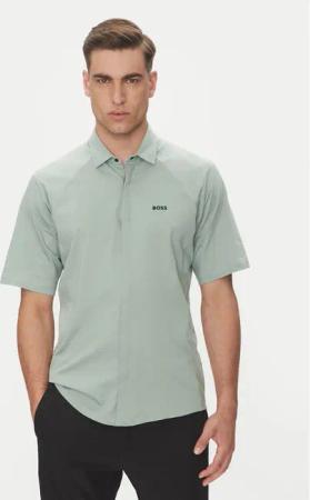 BOSS Hemd Excurse 50540196 Grün Regular Fit