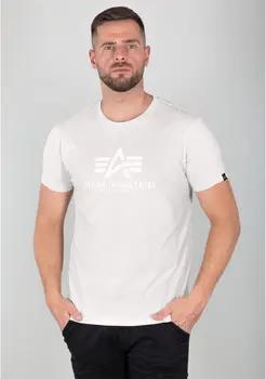 Alpha Industries T-Shirts & Poloshirts Basic T-Shirt - jet stream white/white