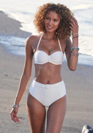 SUNSEEKER Highwaist-Bikini-Hose Damen weiß Gr.42