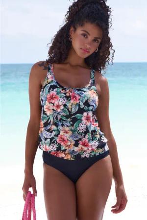LASCANA Tankini-Top Damen schwarz bedruckt Gr.40