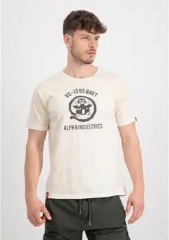 Alpha Industries  T-Shirts & Poloshirts USN Cat T-Shirt - vintage white