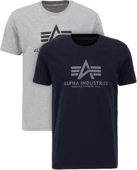 Alpha Industries Kleider & Outfits Basic T-Shirt 2 Pack - grey.heat/rep.blue