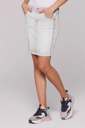 SOCCX Jeansrock mit Gehschlitz