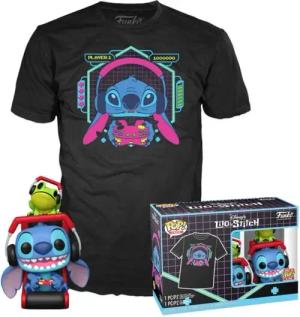 Lilo & Stitch - Gamer Stitch with Frog - POP! & Tee - Funko Pop! Figur - Funko Shop Deutschland - Lizenzierter Fanartikel