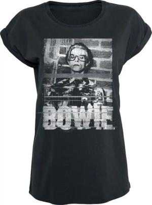 David Bowie T-Shirt - Glitchy - S bis XL - für Damen - Größe XL - schwarz - Lizenziertes Merchandise!