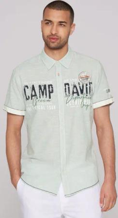 CAMP DAVID Kurzarmhemd, aus Baumwolle