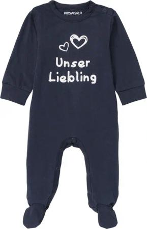 KIDSWORLD Schlafoverall "Baby-Schlafanzug, Unser Liebling - NEUE KOLLEKTION", aus Bio-Baumwolle