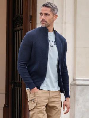 LERROS Sweatjacke "LERROS Unifarbene Sweatjacke für Herren"