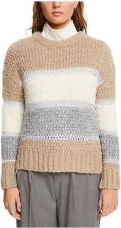 Esprit Longpullover Rollkragenpullover für Damen in sand (1-tlg)