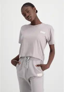 Alpha Industries Kleider & Outfits Organics Cropped OS T Wmn - organic grey