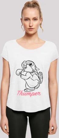 F4NT4STIC T-Shirt "Disney Bambi Klopfer Line Zeichnung", Damen,Premium Merch,Lang,Longshirt,Bedruckt