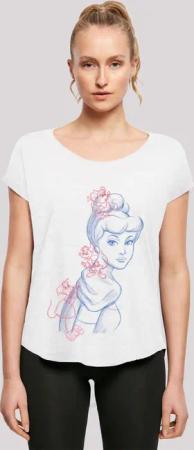 F4NT4STIC T-Shirt "Disney Cinderella Mouse Zeichnung", Damen,Premium Merch,Lang,Longshirt,Bedruckt