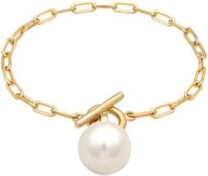 Elli Perlenarmband Gliederarmband Knebelverschluss Perle 925 Silber