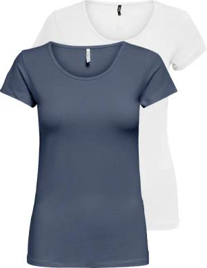 ONLY Rundhalsshirt "ONLLIVELOVE LIFE S/S O-NECK TOP", (Packung, 2 tlg.)