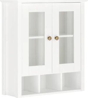 Home affaire Hängeschrank "Vili", Badezimmerschrank, mit Glastüren, Breite 60 cm, aus Massivholz