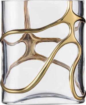 Eisch Germany Dekovase "Stargate", handveredelt mit Echtgoldbeschichtung