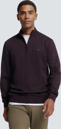 NO EXCESS Rundhalspullover "No Excess Pullover mit halbem Reißverschluss"