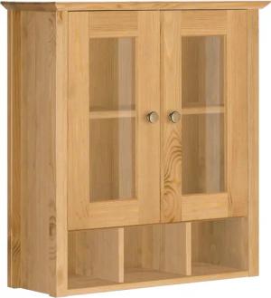 Home affaire Hängeschrank "Vili", Badezimmerschrank, mit Glastüren, Breite 60 cm, aus Massivholz