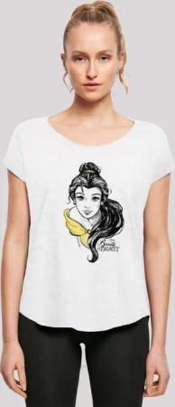 F4NT4STIC T-Shirt "Belle Sketch", Damen,Premium Merch,Lang,Longshirt,Bedruckt