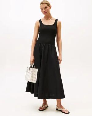 Tommy Hilfiger A-Linien-Kleid "5X2 RIB MIDI MIX F&F DRS"
