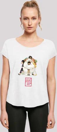 F4NT4STIC T-Shirt "Long Cut T-Shirt Disney Big Hero 6 Baymax Hug", Damen,Premium Merch,Lang,Longshirt,Bedruckt