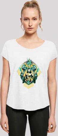 F4NT4STIC T-Shirt "DC Comics Aquaman The Trench Crest", Damen,Premium Merch,Lang,Longshirt,Bedruckt