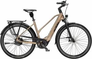 KTM MACINA CITY 810 Belt, stufenlose Nabenschaltung, Damenfahrrad, Trapez, Modell 2025, 28 Zoll 51 cm olive pearl matt (black+orange)