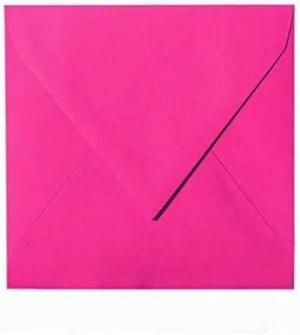 Briefumschläge24Plus Briefumschlag 25 St.Briefumschläge Quadratisch 13 x 13 cm feuchtklebend Pink, 130 x 130 mm Briefumschläge Recyceltes Material