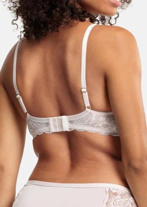 Bügelloser Soft-BH mit Spitze - cremeweiß - Gr. 80 A von Goldner Fashion