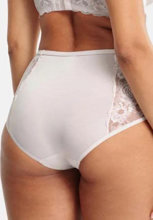 Taillenslip mit Spitzeneinsatz - cremeweiß - Gr. 42 von Goldner Fashion