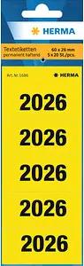 100 HERMA Inhaltsschilder 2026 gelb