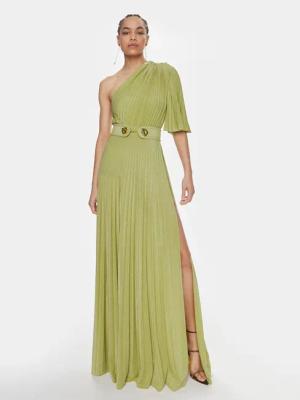 Elisabetta Franchi Abendkleid AB-534-41E2-V680 Grün Regular Fit