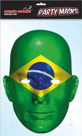 Verkleidungsmaske Brasilien Flagge - Masken - Fan Maske
