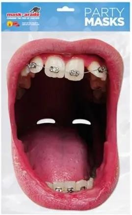 Verkleidungsmaske Lippe - Masken - Zahnspange Fun Maske