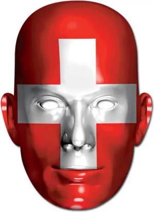 Verkleidungsmaske Schweiz Flagge - Masken - Promi Maske