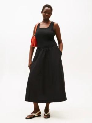 Tommy Hilfiger Curve Sommerkleid "CRV 5X2 RIB MIDI MIX F&F DRS"