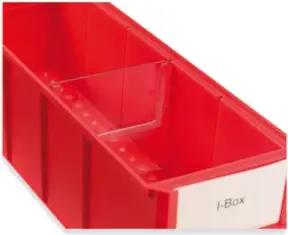 Hünersdorff Trennstege aus SAN für schmale Regalbox transparent
