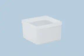 Hünersdorff Dose mit Stülpdeckel 500 ml, eckig natur, 103x103x64 mm