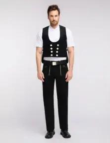 Pionier Zunfthose, Trenker Garantiecord, schwarz, Gr. 30