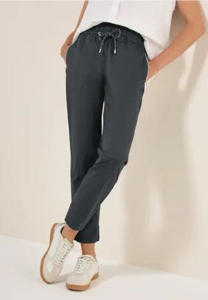 Cecil Damen Papertouch Hose in Grau, Gr: S