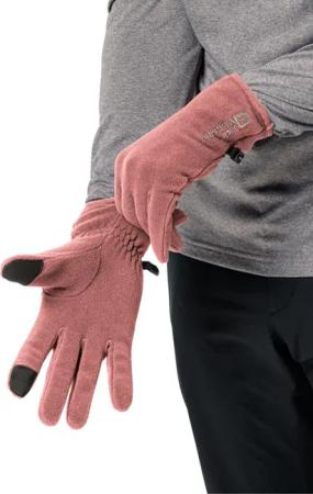 Jack Wolfskin Real Stuff Glove Fleece-Handschuhe XS red mineral red
