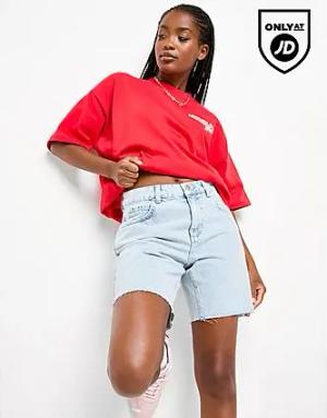 Unlike Humans Denim Shorts - Damen, blau