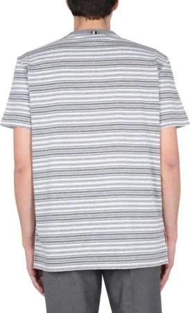 Thom Browne - Striped T-Shirt - Größe 3 - grau