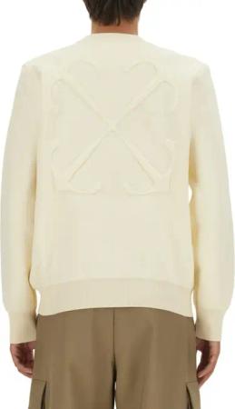 Off-White - Regular Fit Cotton Sweatshirt - Größe XL - weiß