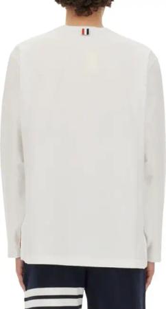 Thom Browne - T-Shirt With Logo - Größe 4 - weiß