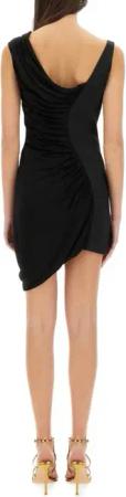 Versace - "Medusa 95" Mini Draped Dress - Größe 40 - schwarz