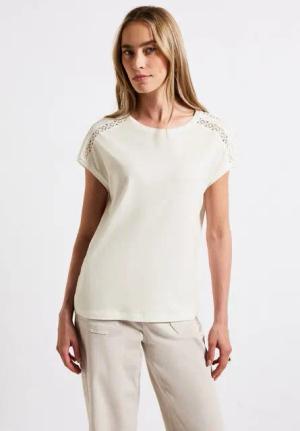 STREET ONE T-Shirt mit Häkeldetails